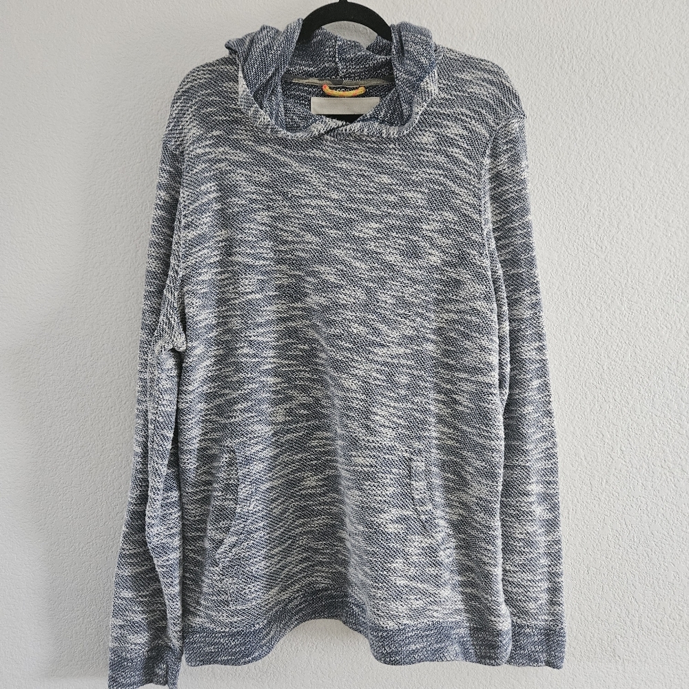 Koto Long Sleeve Hooded Shirt Light Sweater Men's XL Gray Blue Marled